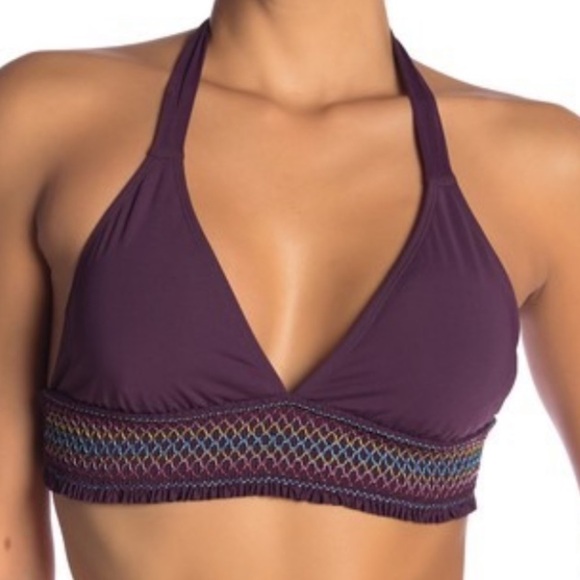 Bleu Rod Beattie Smocked Halter Bikini Top - Picture 1 of 4